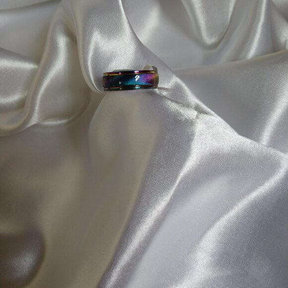 Unisex Elegant Multicolor Ring Size 11 - Picture 2 of 5